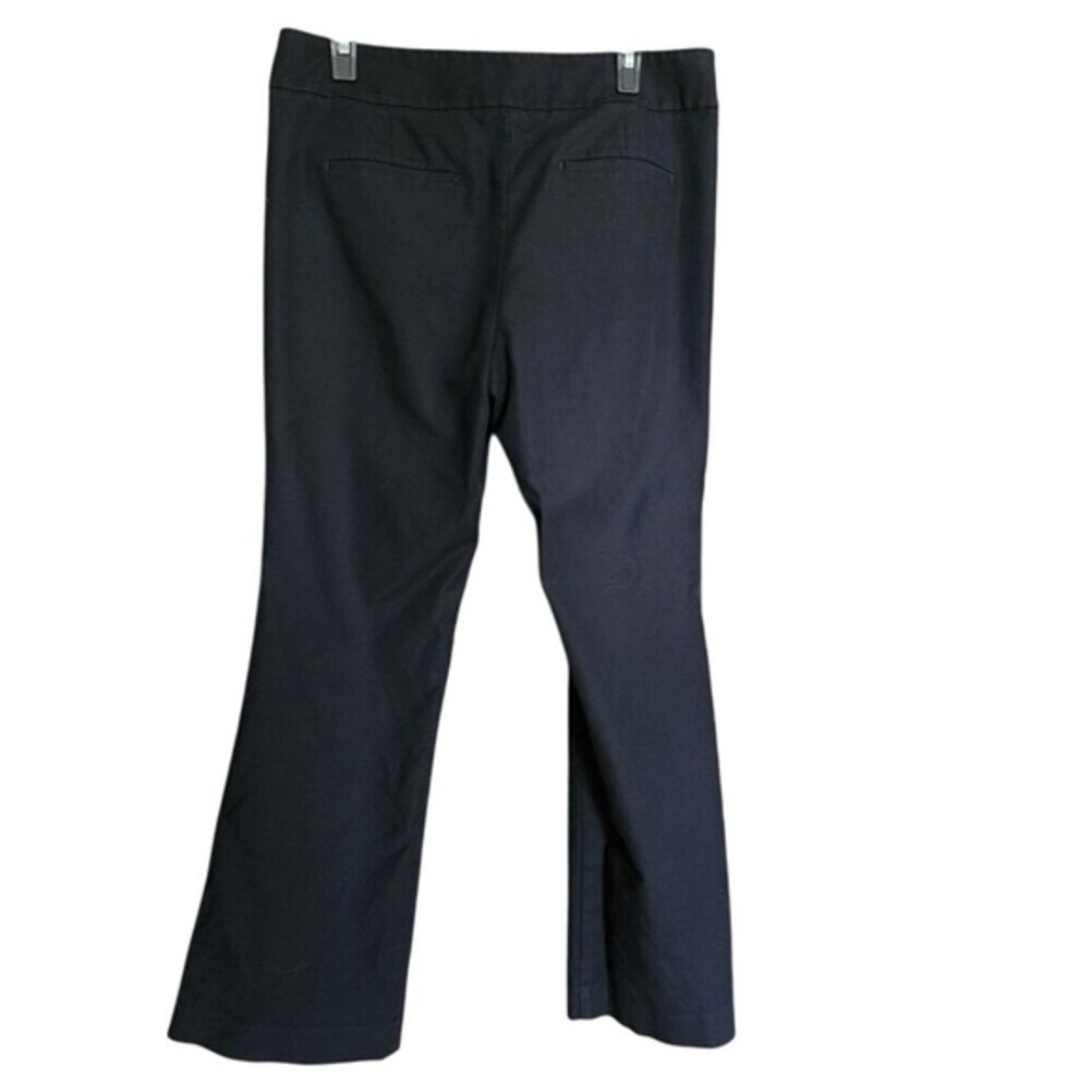 Loft Size 10  Marisa Black Dress Pants Boot Cut Slacks Clasp Short Zipper‎